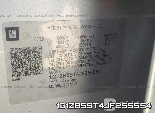 1G1ZB5ST4JF255554 фото 10