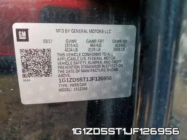 1G1ZD5ST1JF126956 фото 2