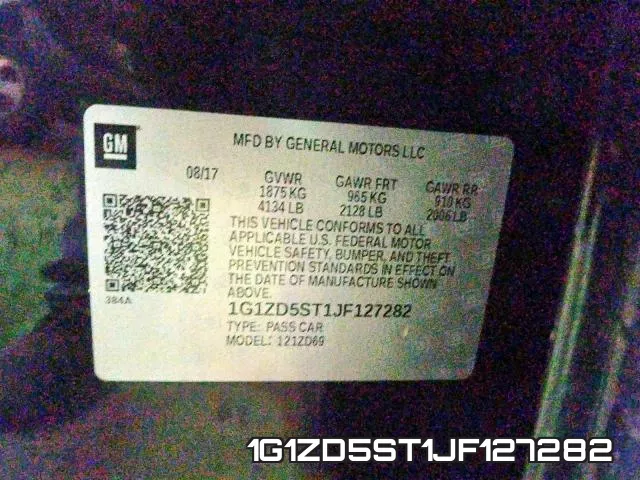 1G1ZD5ST1JF127282 фото 2