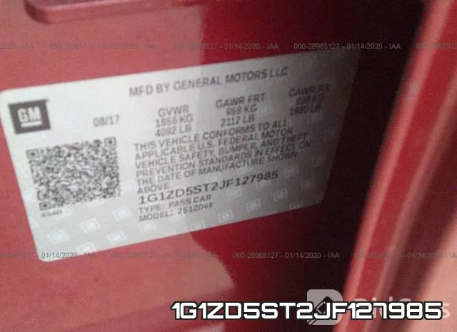 1G1ZD5ST2JF127985 фото 9