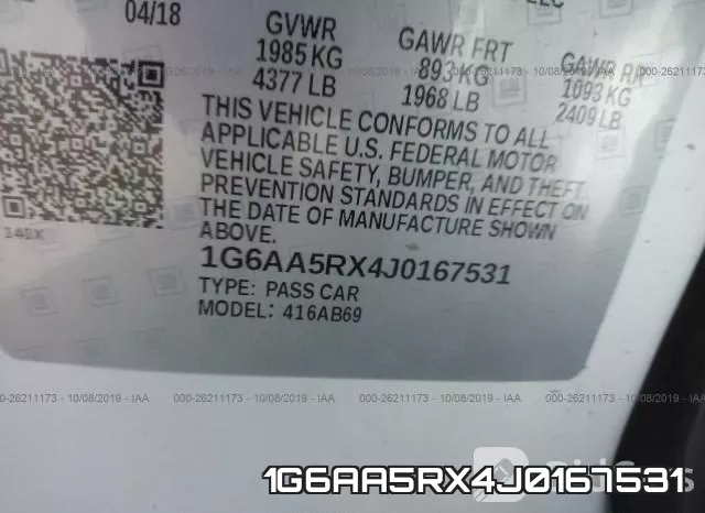 1G6AA5RX4J0167531 фото 10