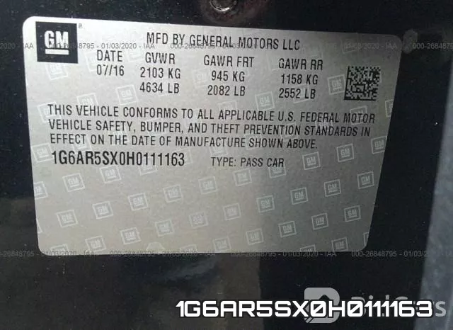 1G6AR5SX0H0111163 фото 10
