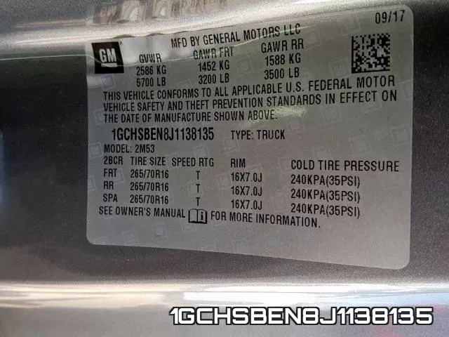 1GCHSBEN8J1138135 фото 2