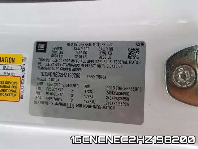 1GCNCNEC2HZ198200 фото 2