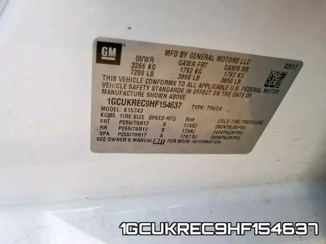 1GCUKREC9HF154637 фото 2