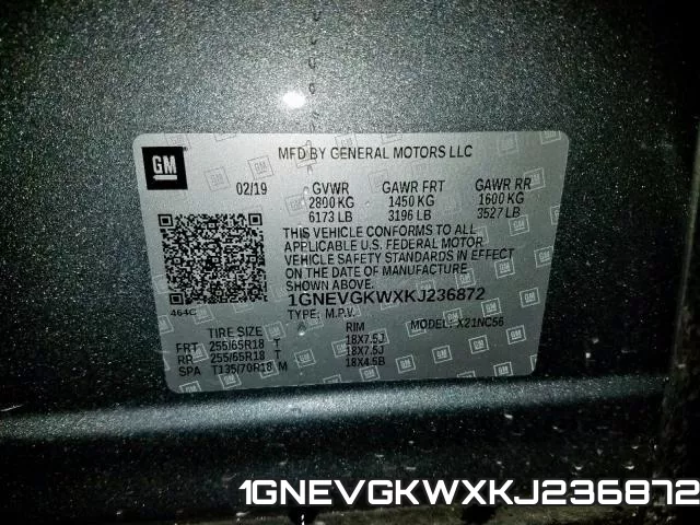 1GNEVGKWXKJ236872 фото 2