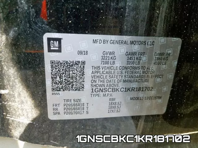 1GNSCBKC1KR181702 фото 2