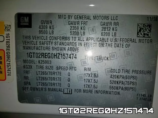 1GT02REG0HZ157474 фото 2