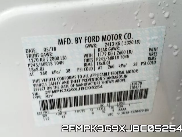 2FMPK3G9XJBC05254 фото 2