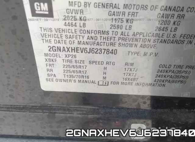 2GNAXHEV6J6237840 фото 10