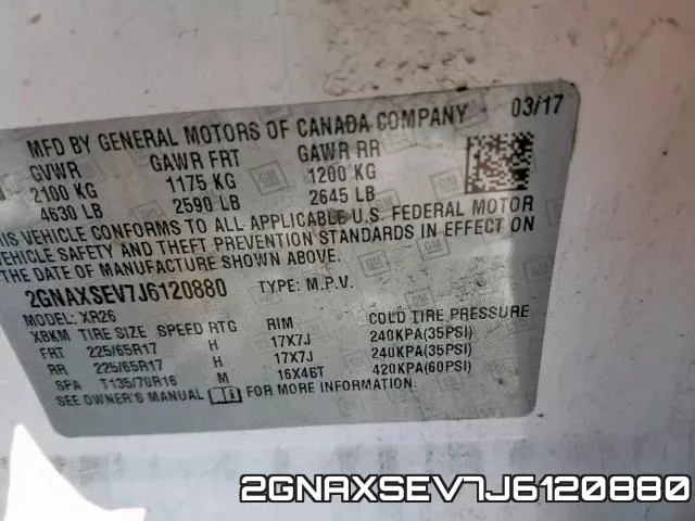 2GNAXSEV7J6120880 фото 2
