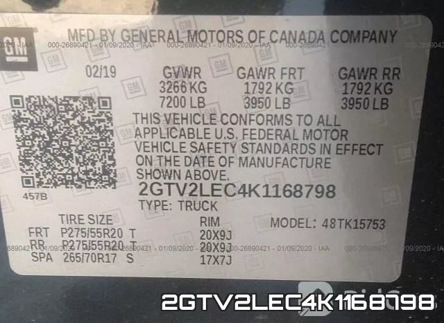 2GTV2LEC4K1168798 фото 10