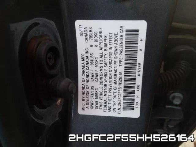 2HGFC2F55HH526164 фото 2