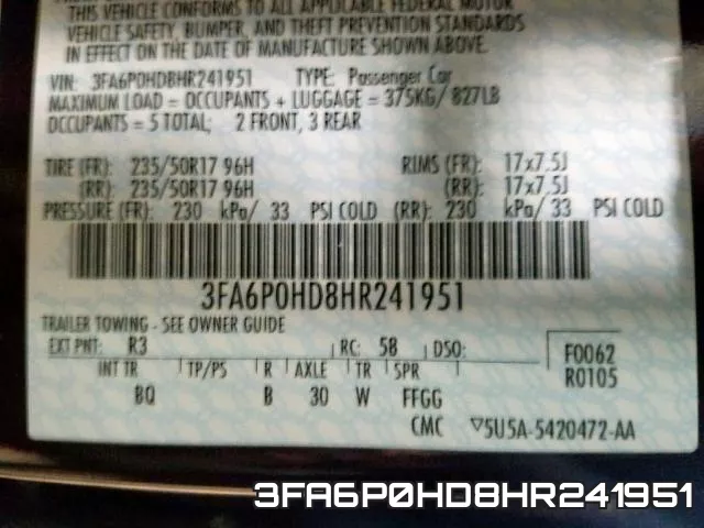 3FA6P0HD8HR241951 фото 2