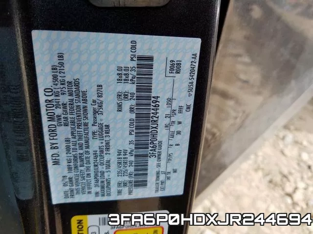 3FA6P0HDXJR244694 фото 2