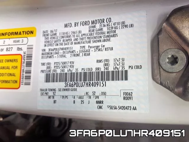 3FA6P0LU7HR409151 фото 2