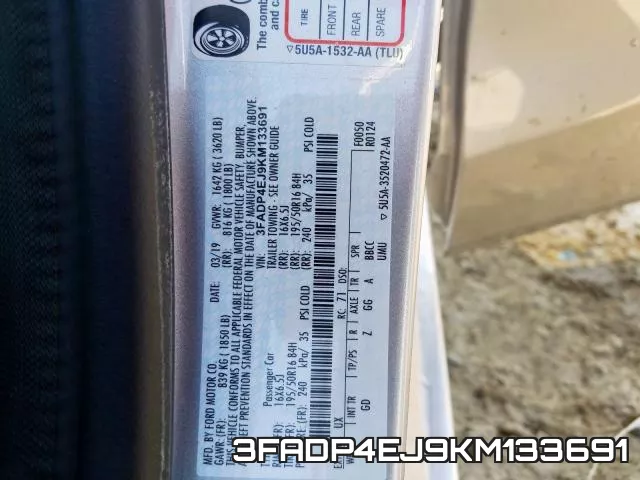 3FADP4EJ9KM133691 фото 2