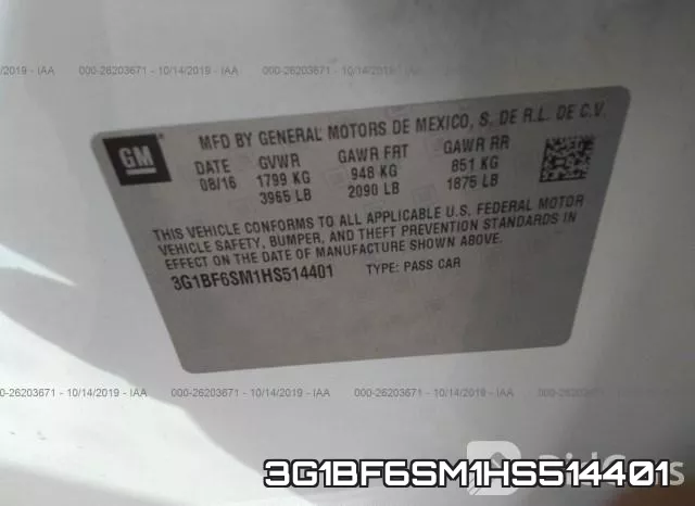 3G1BF6SM1HS514401 фото 10