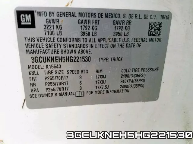 3GCUKNEH5HG221530 фото 2