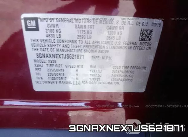 3GNAXNEX7JS621871 фото 10