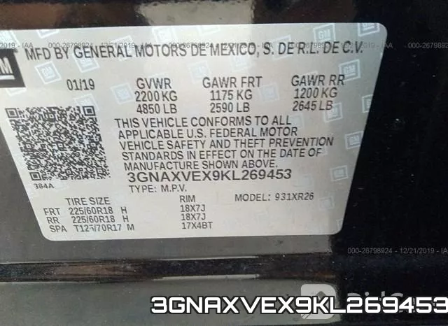 3GNAXVEX9KL269453 фото 10