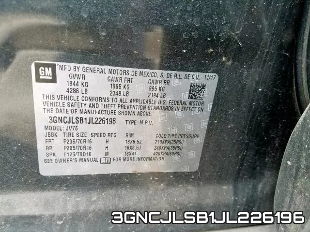 3GNCJLSB1JL226196 фото 2