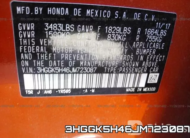 3HGGK5H46JM723087 фото 10