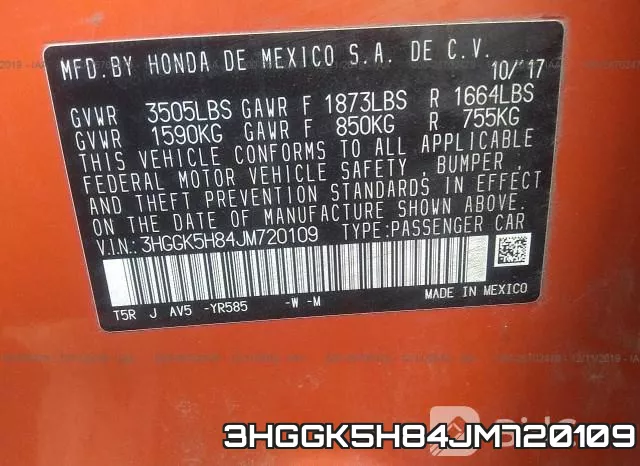 3HGGK5H84JM720109 фото 10