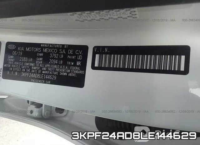 3KPF24AD8LE144629 фото 10