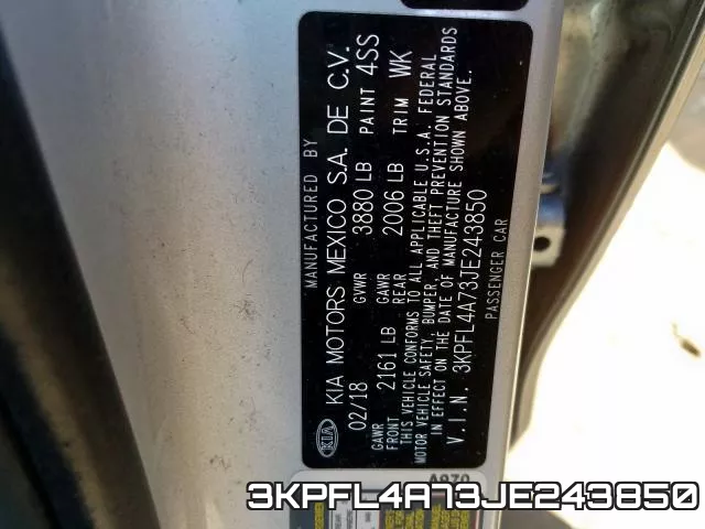 3KPFL4A73JE243850 фото 2