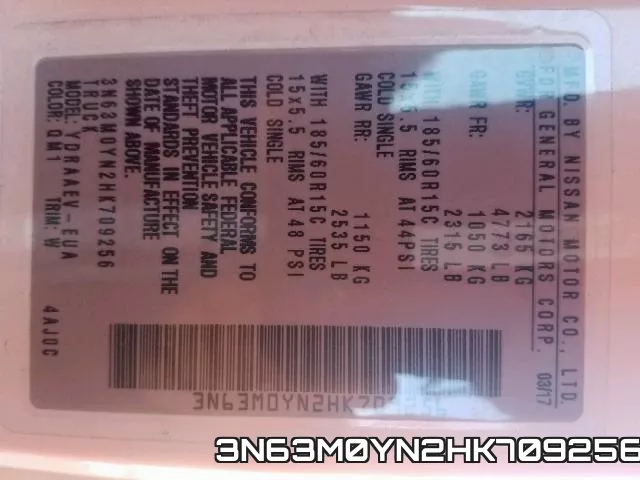 3N63M0YN2HK709256 фото 2