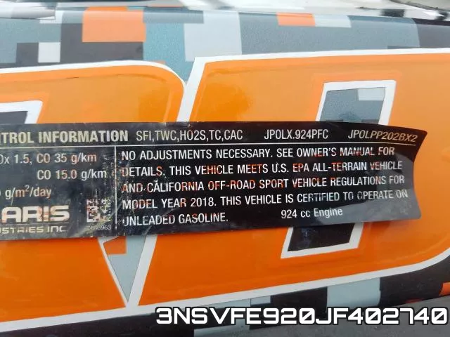3NSVFE920JF402740 фото 2