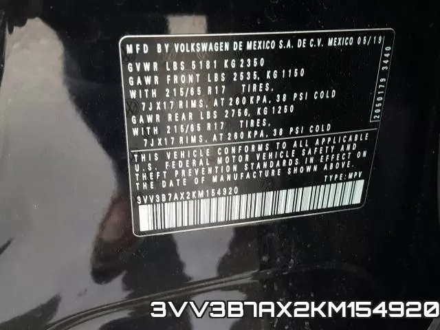 3VV3B7AX2KM154920 фото 2