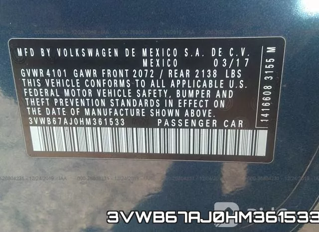 3VWB67AJ0HM361533 фото 10