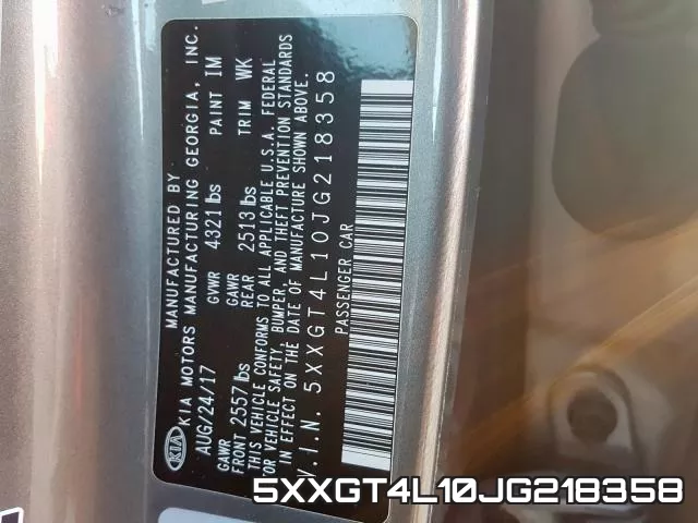 5XXGT4L10JG218358 фото 2