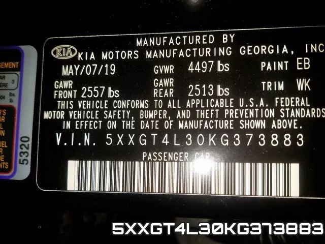 5XXGT4L30KG373883 фото 2