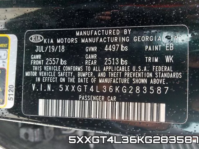 5XXGT4L36KG283587 фото 2