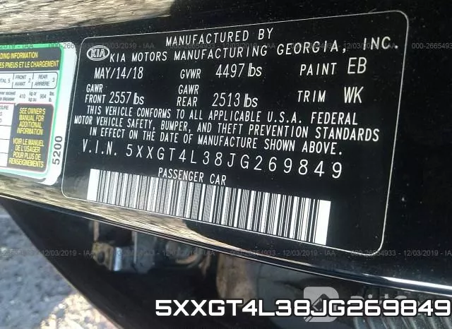 5XXGT4L38JG269849 фото 10