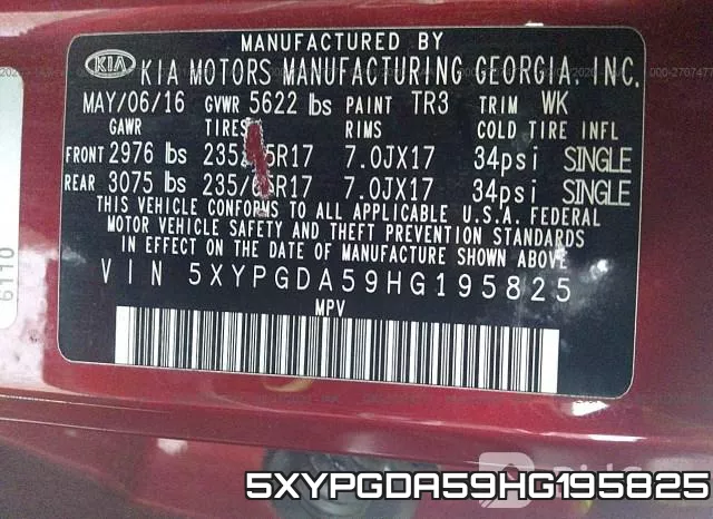 5XYPGDA59HG195825 фото 10