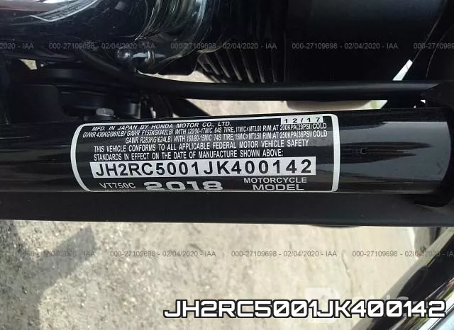 JH2RC5001JK400142 фото 2