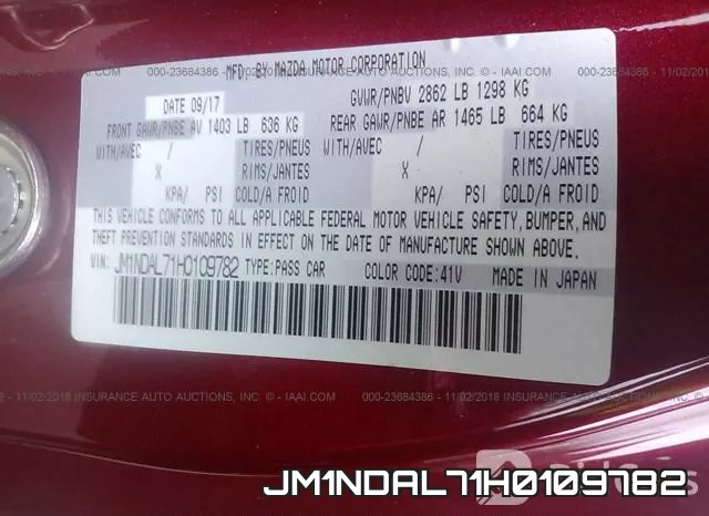 JM1NDAL71H0109782 фото 10