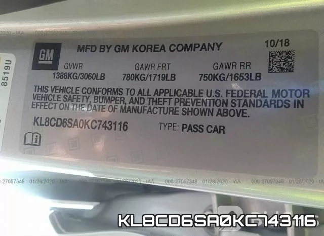 KL8CD6SA0KC743116 фото 10