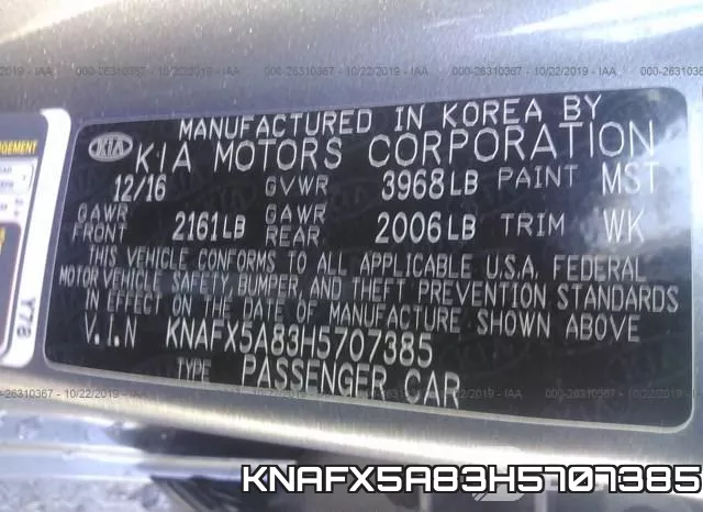KNAFX5A83H5707385 фото 10