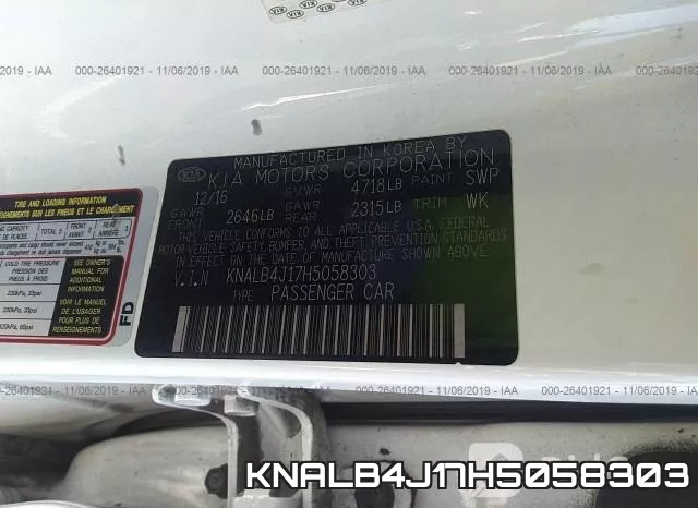 KNALB4J17H5058303 фото 10