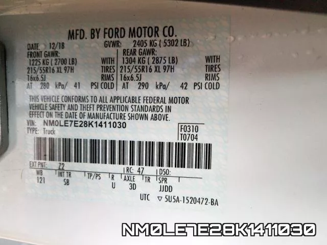 NM0LE7E28K1411030 фото 2