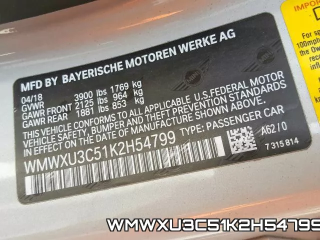 WMWXU3C51K2H54799 фото 2