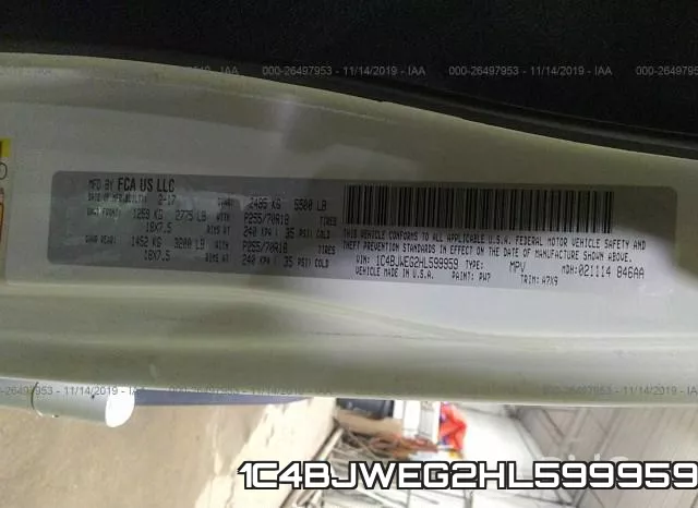 1C4BJWEG2HL599959 фото 10
