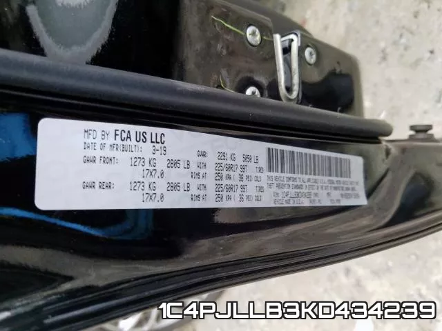 1C4PJLLB3KD434239 фото 2