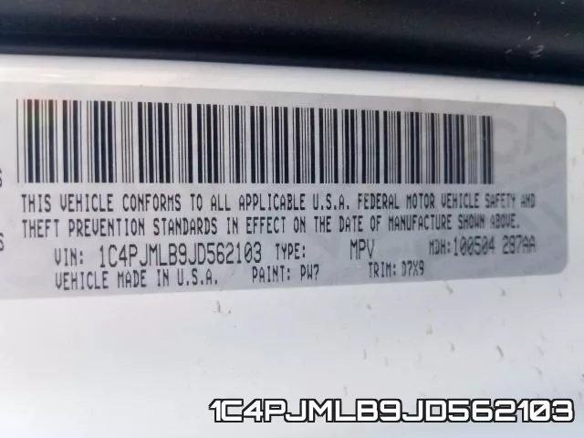 1C4PJMLB9JD562103 фото 2