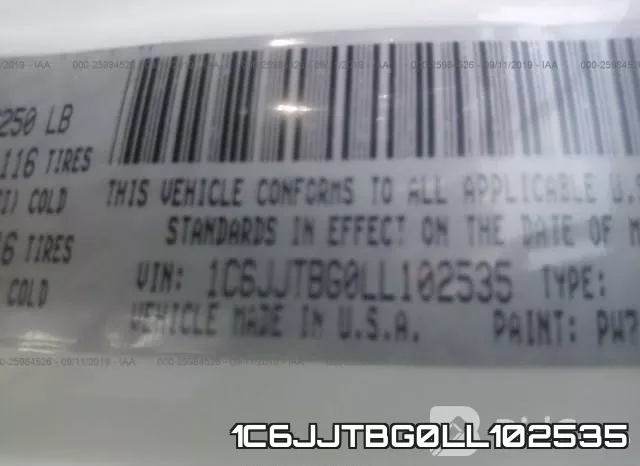 1C6JJTBG0LL102535 фото 10